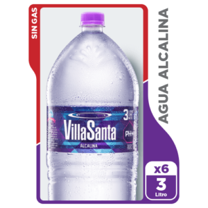Agua Alcalina VillaSanta 3 Lts. - 6 Pack